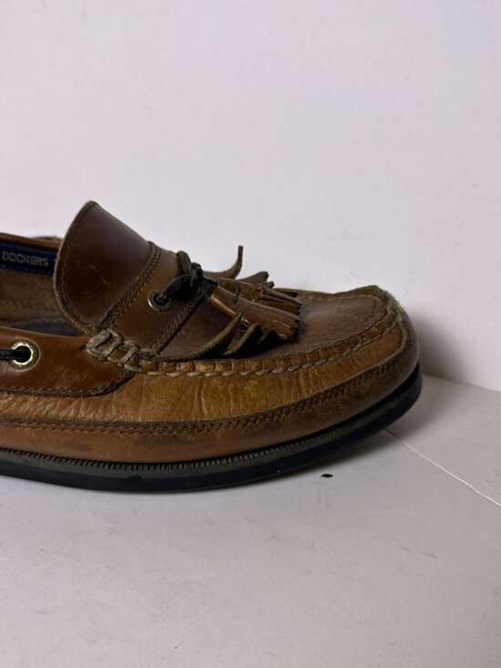 Dockers Tassel Loafers Shoes Men 11M Leather Brown Preppy Western Retro Slips main image 12